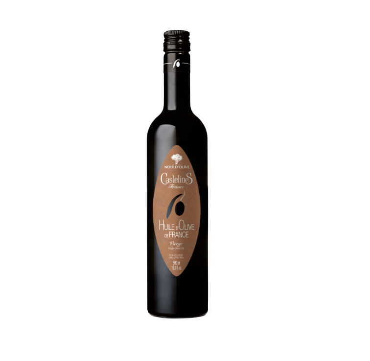 NOIR D'OLIVE Olive Oil Huile d'Olive de France, Virgin Olive Oil, 500ml Bottle with pouring lip