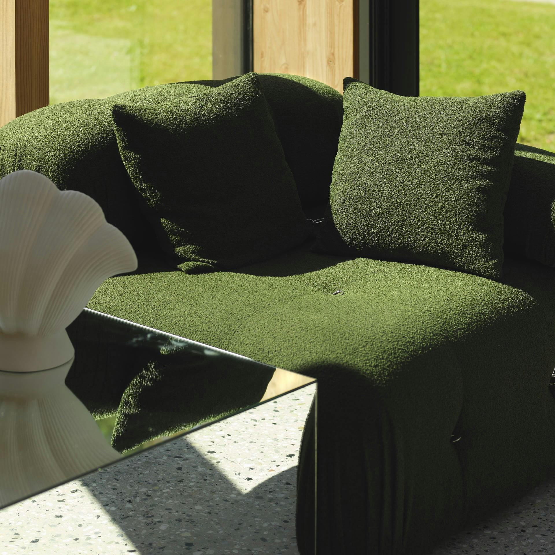 decoration, green armchair