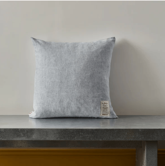 linen cushion grey 