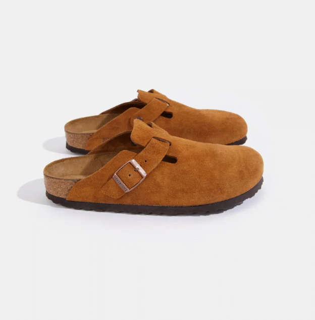 suede leather clogs