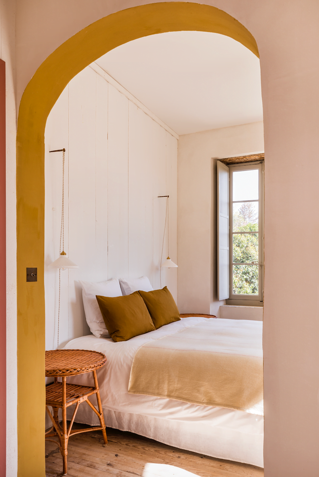 Alcove door leading to one of the bedrooms of the vacation home