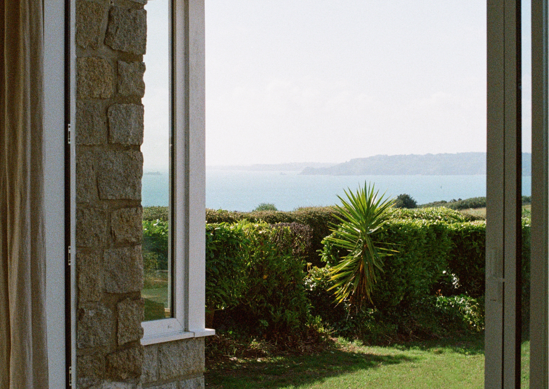 View from the house: garden, sea, coast