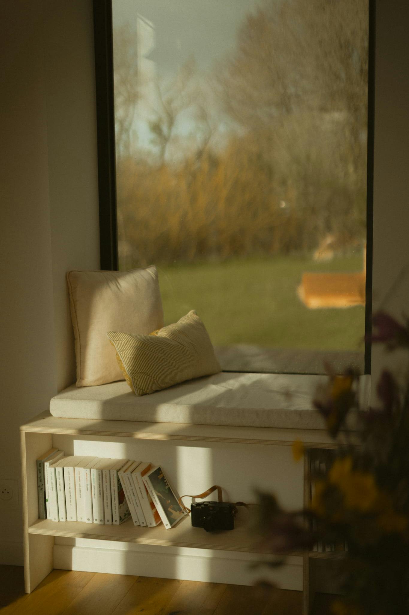 The small sofa nook by the window