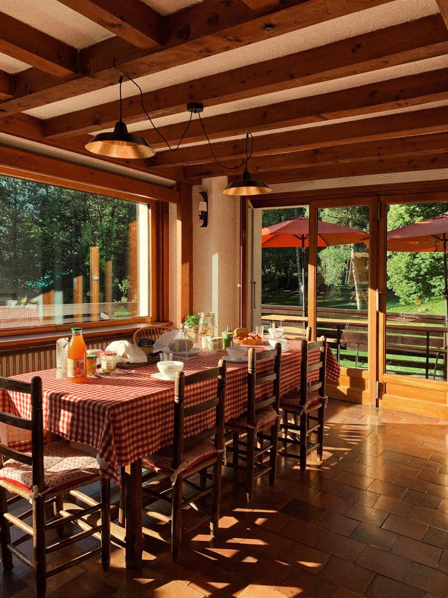 A chalet like a family home.