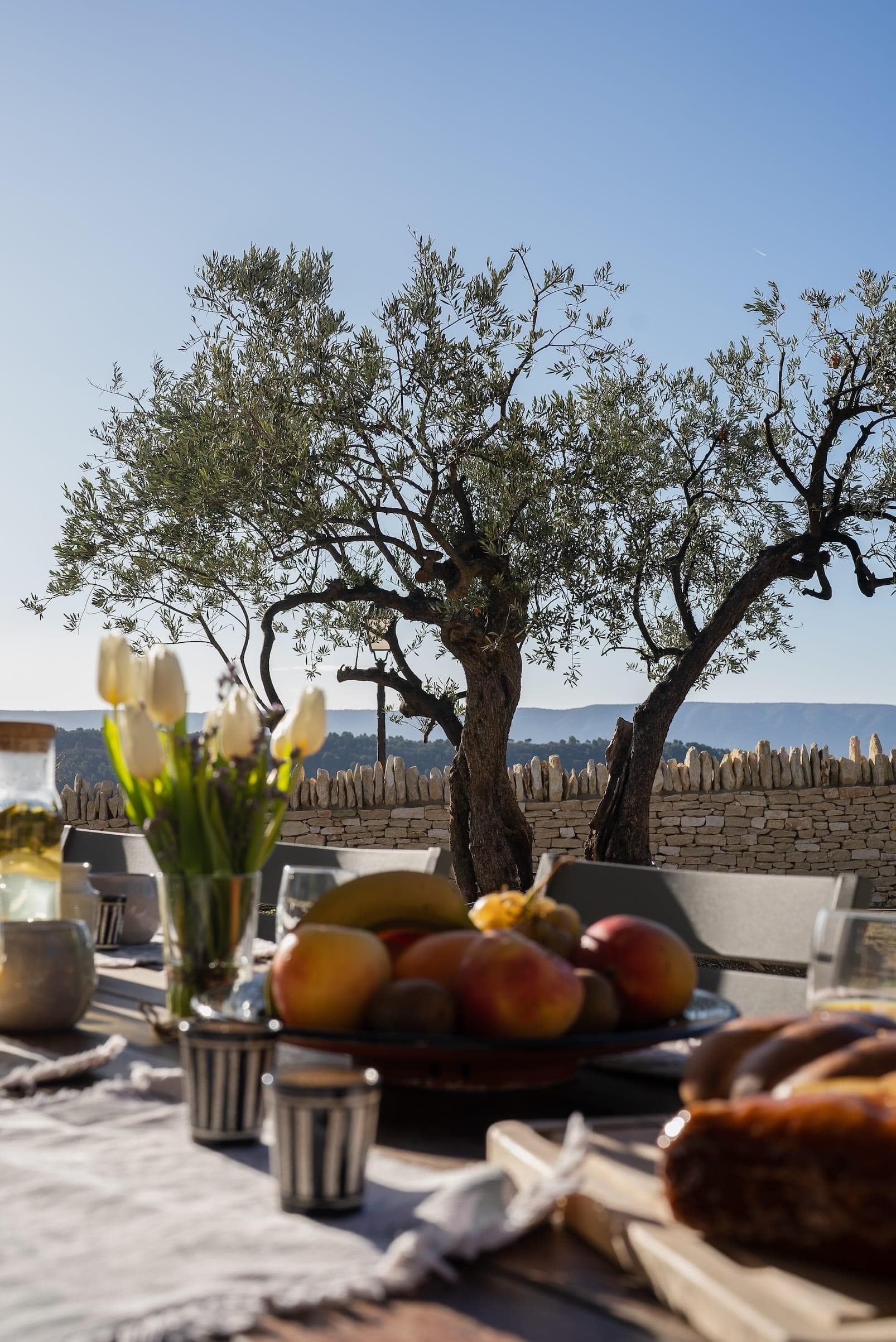 The terrace with a view at Villa AVA.