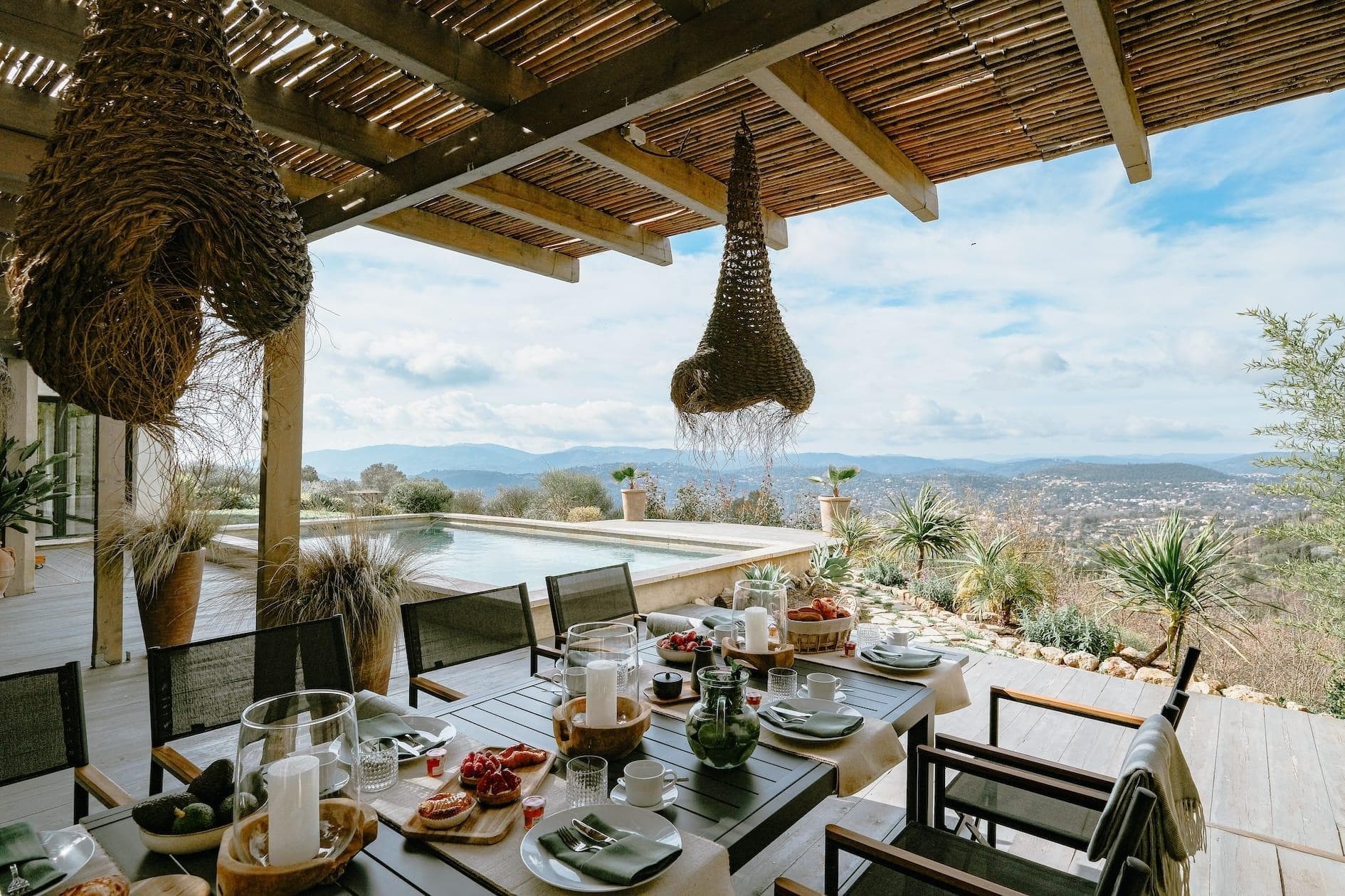 The terrace of La Villa du Vert Infini.