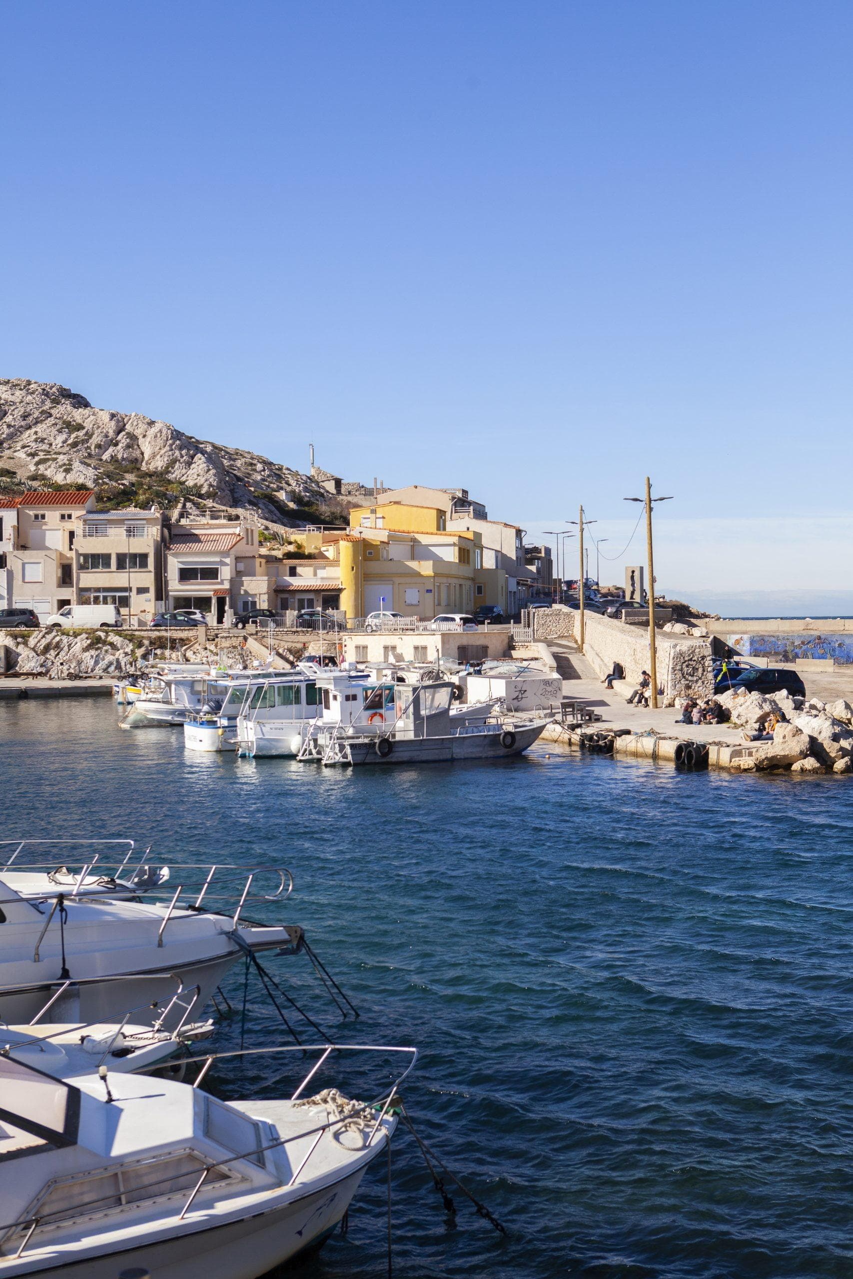 The small fishing port of the Goudes.