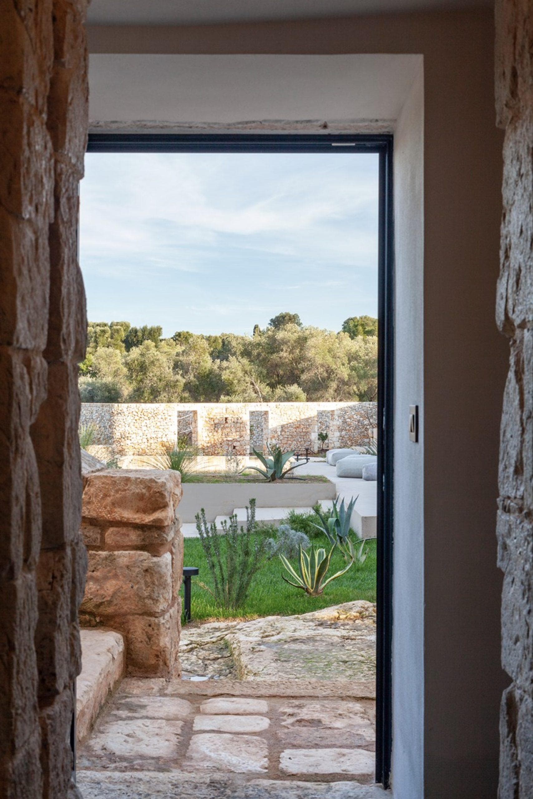 Indoor-outdoor living at Masseria Belvedere.