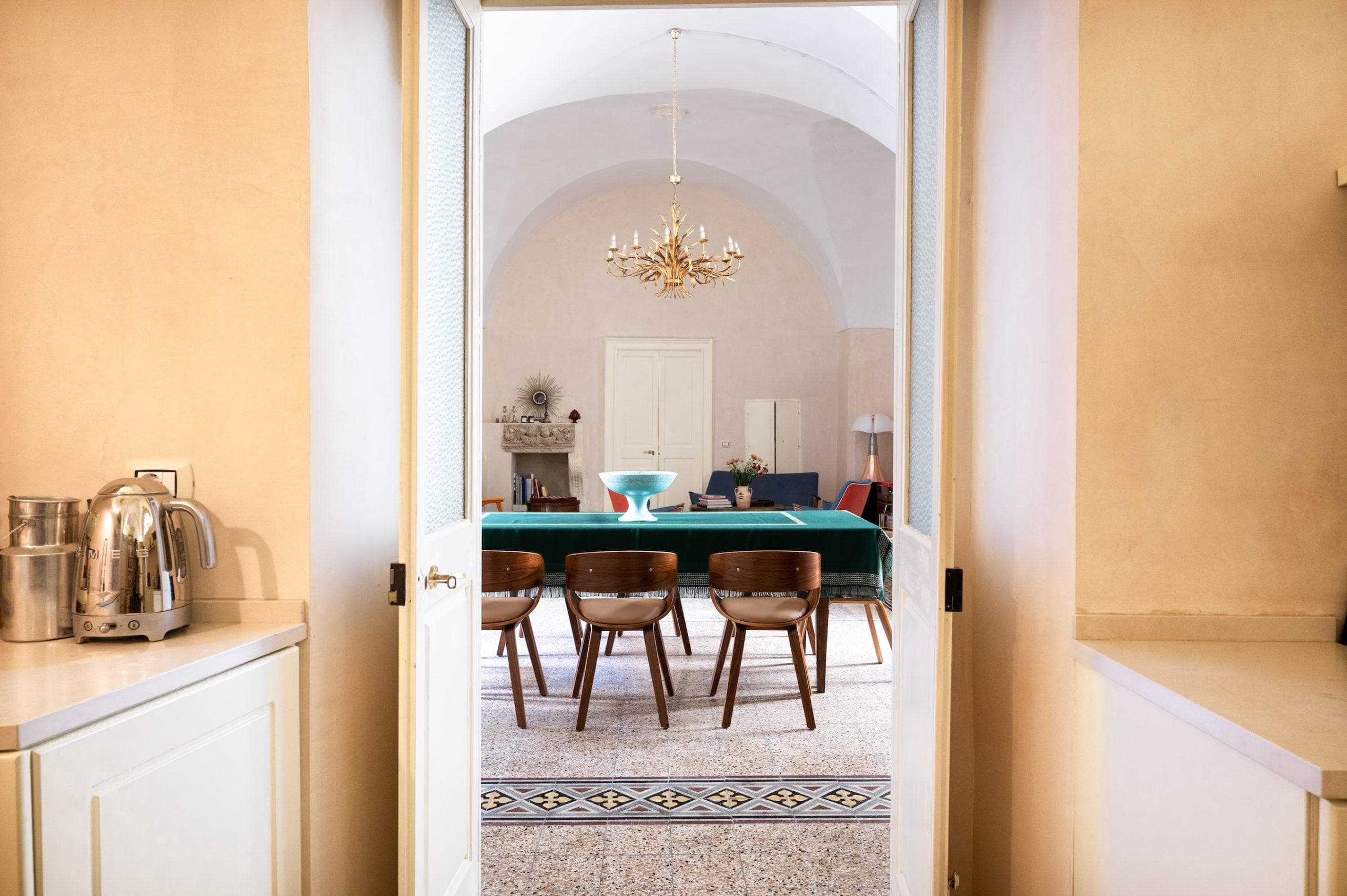 The spacious kitchen where you can prepare dishes to share in the dining room.
