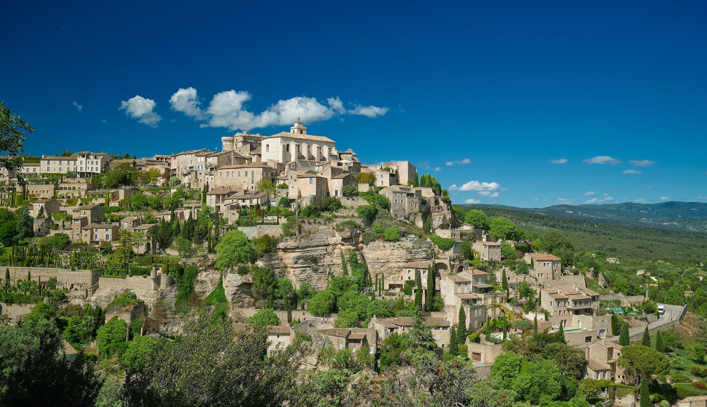 The hilltop village of Gordes in the Alpilles.